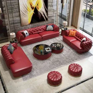 Genuine Leather Sofa Set