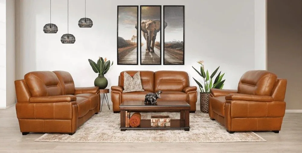 Genuine Leather Sofa Set