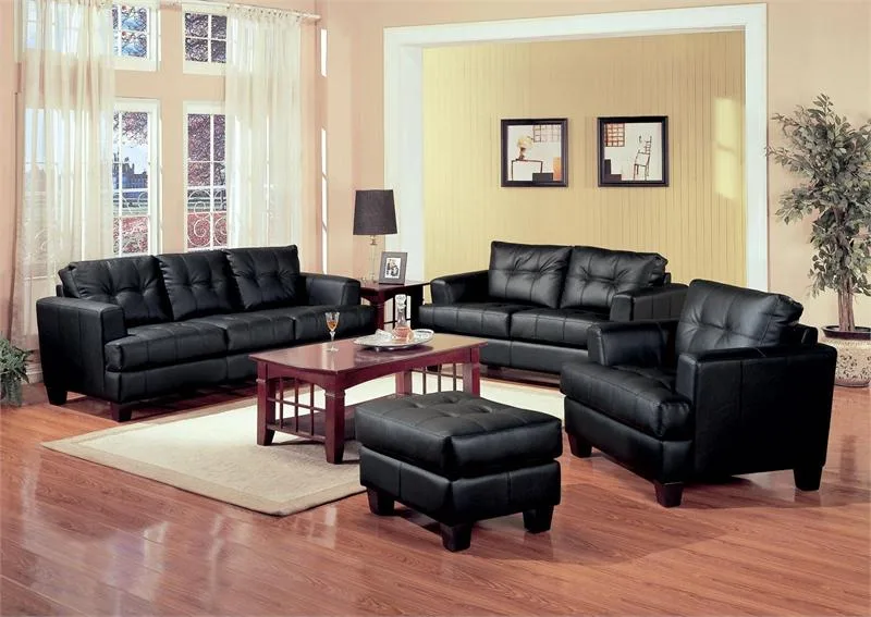 Black Leather Sofa Se