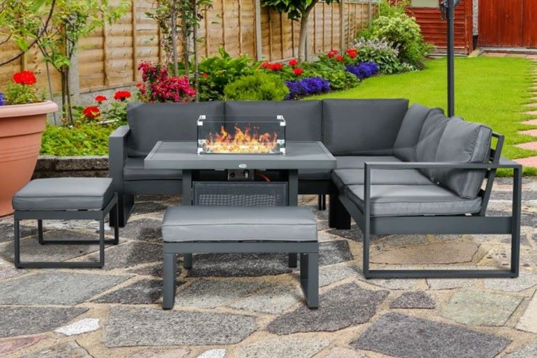 Spirit Metal Garden Corner Sofa Set