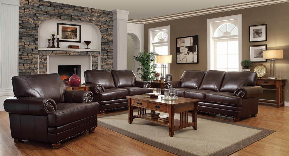 Real Leather Living Room Set