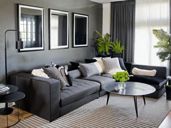 Dark Grey Couch Living Room