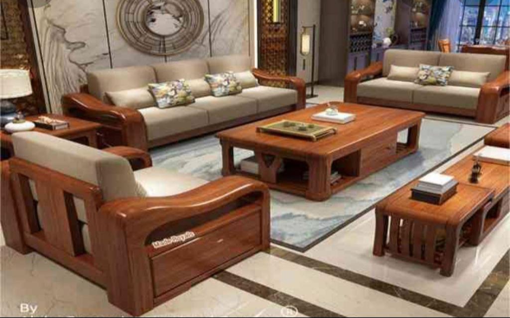 Modern Wooden Sofa Set