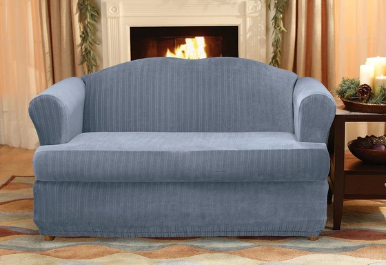 loveseat slipcover with separate cushion covers